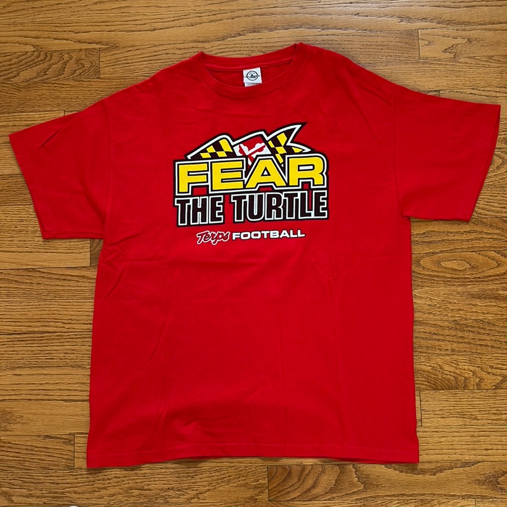 Maryland MD Terrapin TERPS T-Shirts Football Promotional Logo on Back